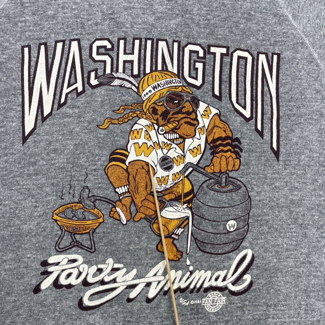 Vintage Washington Party Animal Crewneck Sweatshirt Size XL 80s