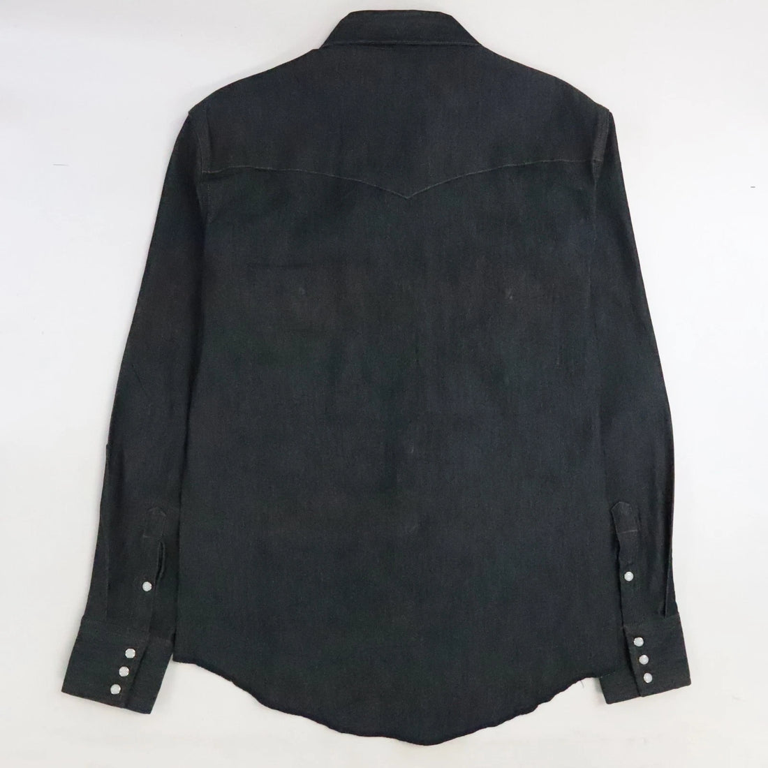 Wrangler Western Denim Pearl Snap Shirt Size Large