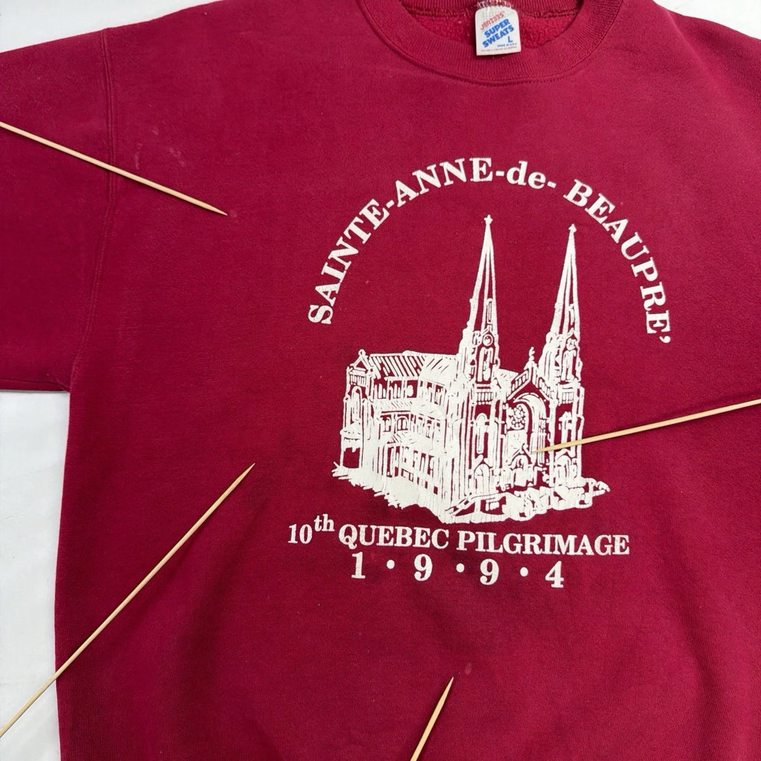 Vintage Saine Anne De Beaupre Quebec Pilgrimage Sweatshirt Size Large 90s