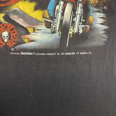 Vintage Grim Reaper 3D Emblem Easyriders T-Shirt Size 2XL