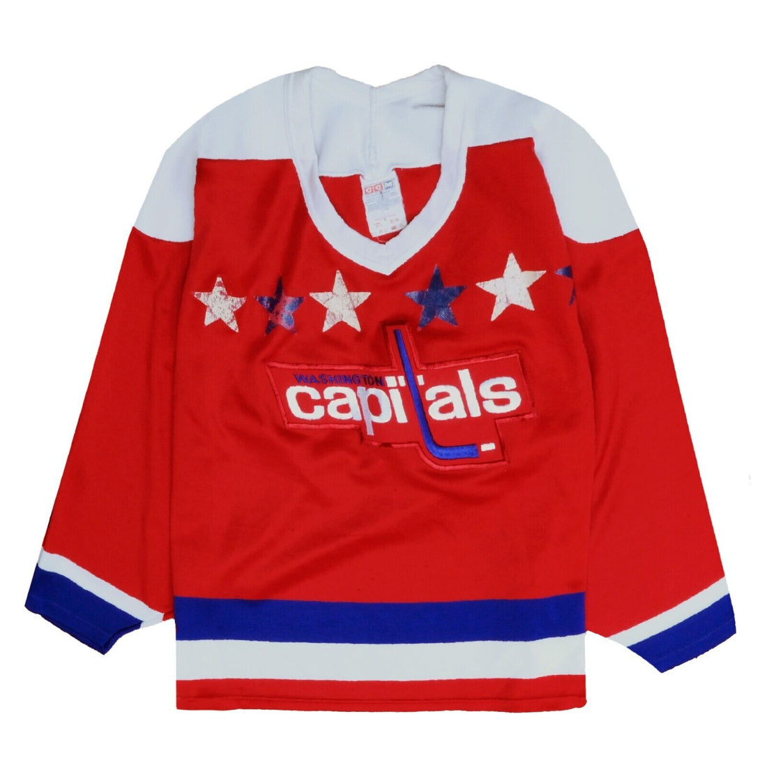 WASHINGTON CAPITALS HOCKEY TEAM RETRO SHIRT, NHL, RED, ADULT SIZE MEDIUM