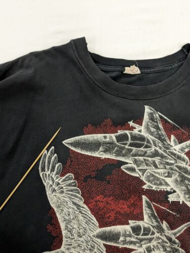 Vintage Blackbird Jet Eagle T-Shirt Size XL Black 1990 90s – Throwback Vault