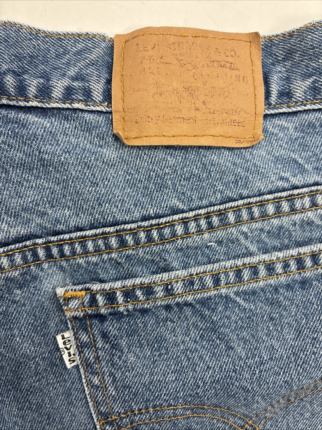 Vintage Levi Strauss & Co Denim Jeans Pants Size 32 X 31 White Tab