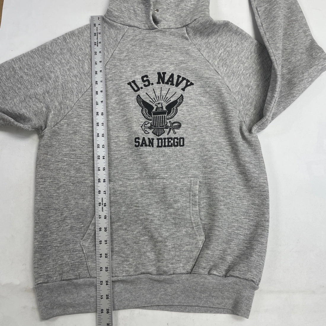 Vintage US Navy San Diego Sweatshirt Hoodie Size Large 80s 90s