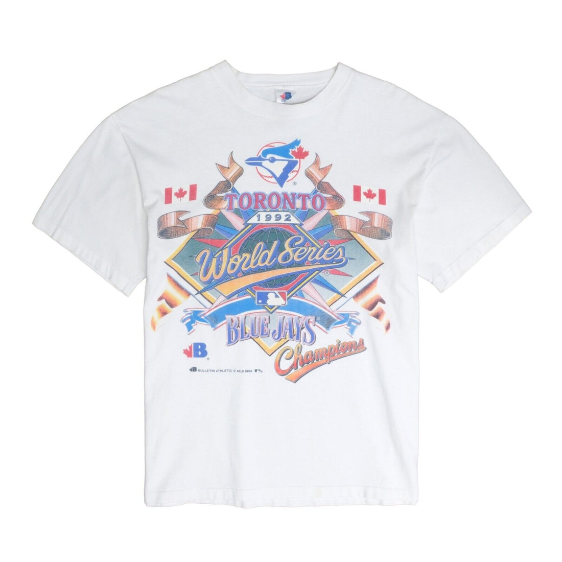 Vintage Toronto Blue Jays World Series Champions T-Shirt Size Small 1992 90s MLB