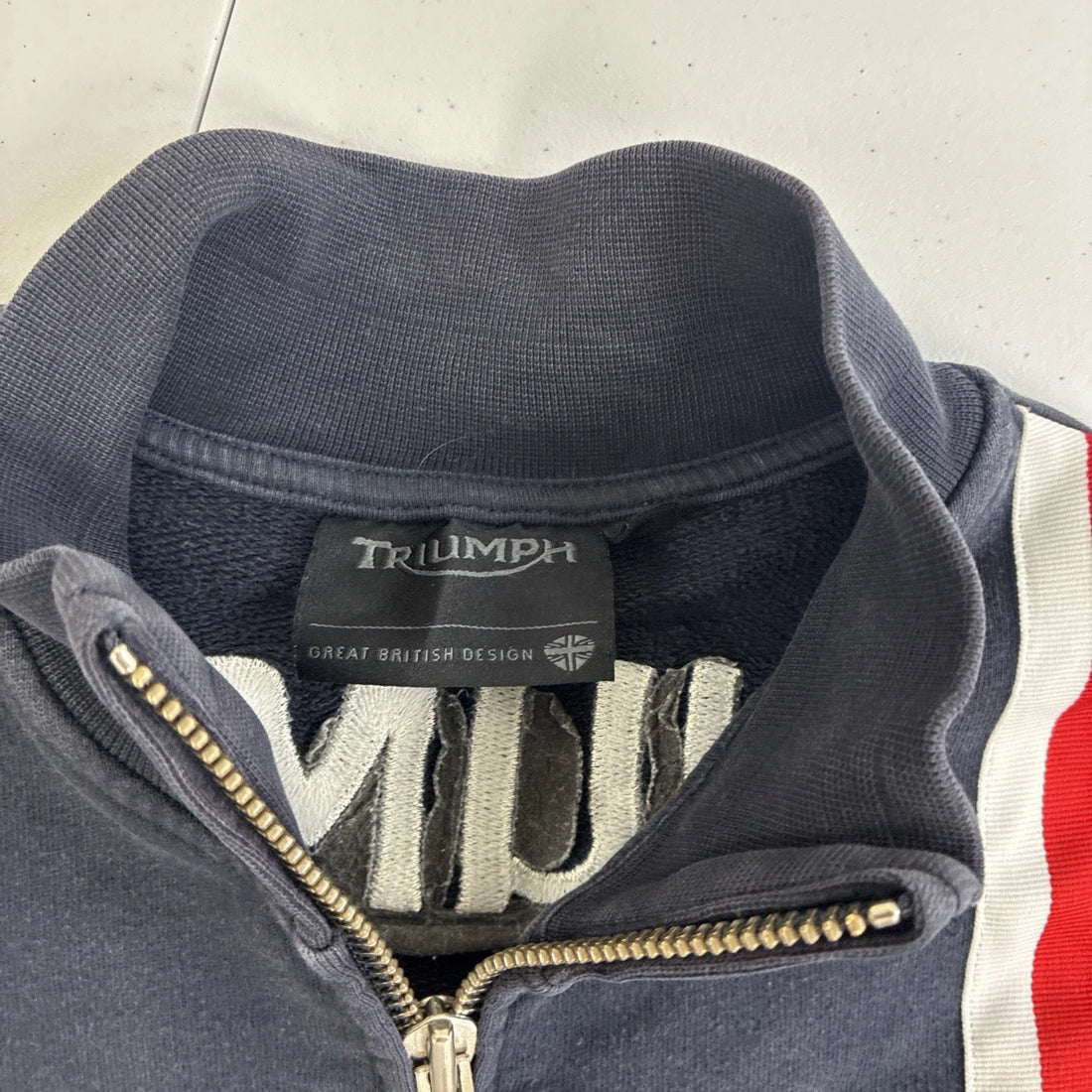 Triumph Motorcycles Track Jacket Sweatshirt Size Medium
