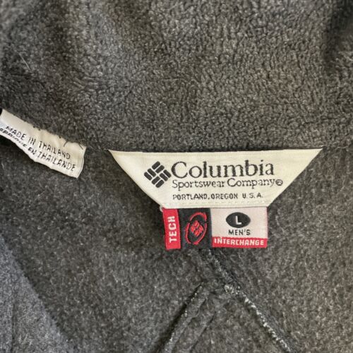 Columbia Titanium Full Zip Fleece Jacket Size Large Gray