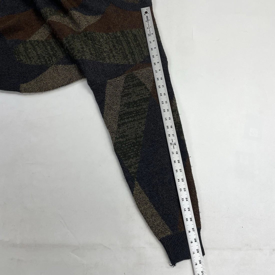 Vintage Modern Elements Argyle Crewneck Sweater Size Large