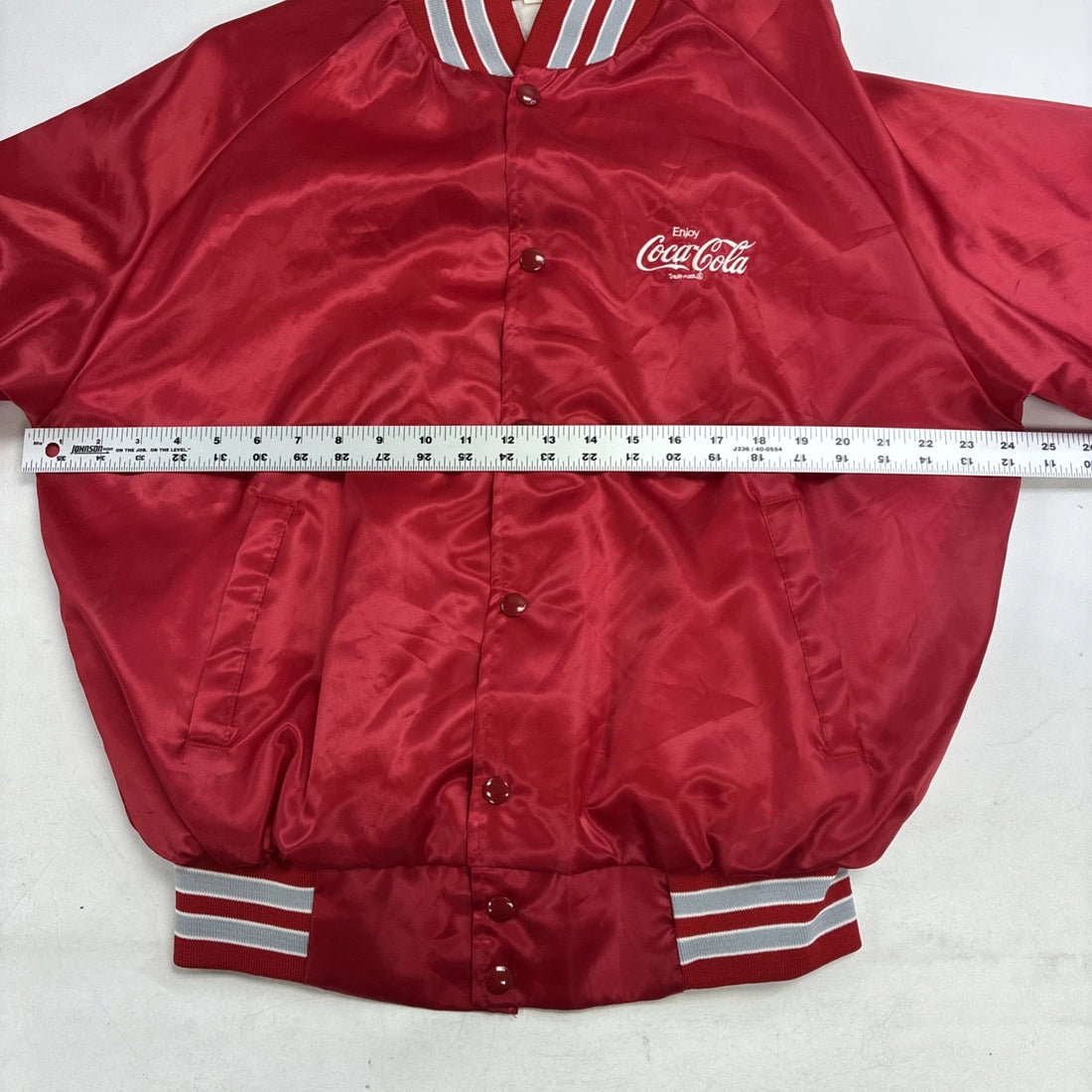 Vintage Coca Cola Satin Bomber Jacket Size Medium Coke
