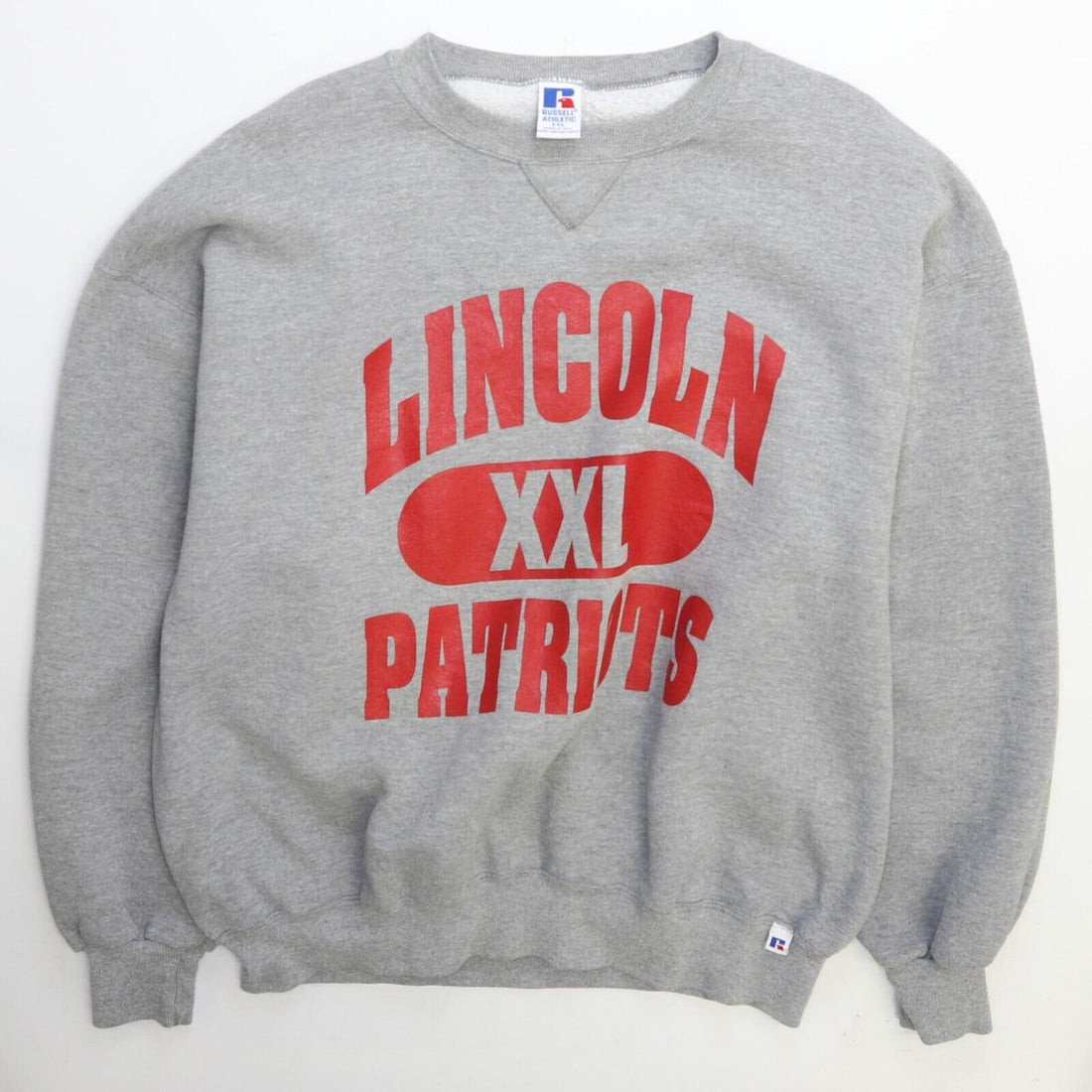 Vintage Lincoln Patriots Russell Athletic Crewneck Sweatshirt Size XL 90s