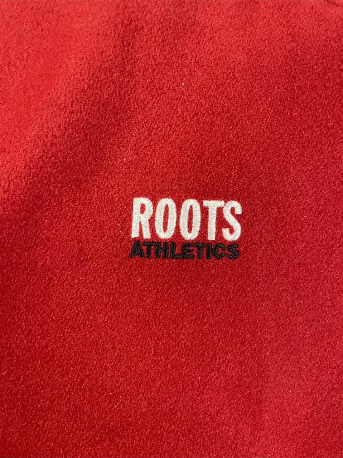 Vintage Hong Kong Bank Canada Roots Athletics Leather Wool Varsity Jacket Large