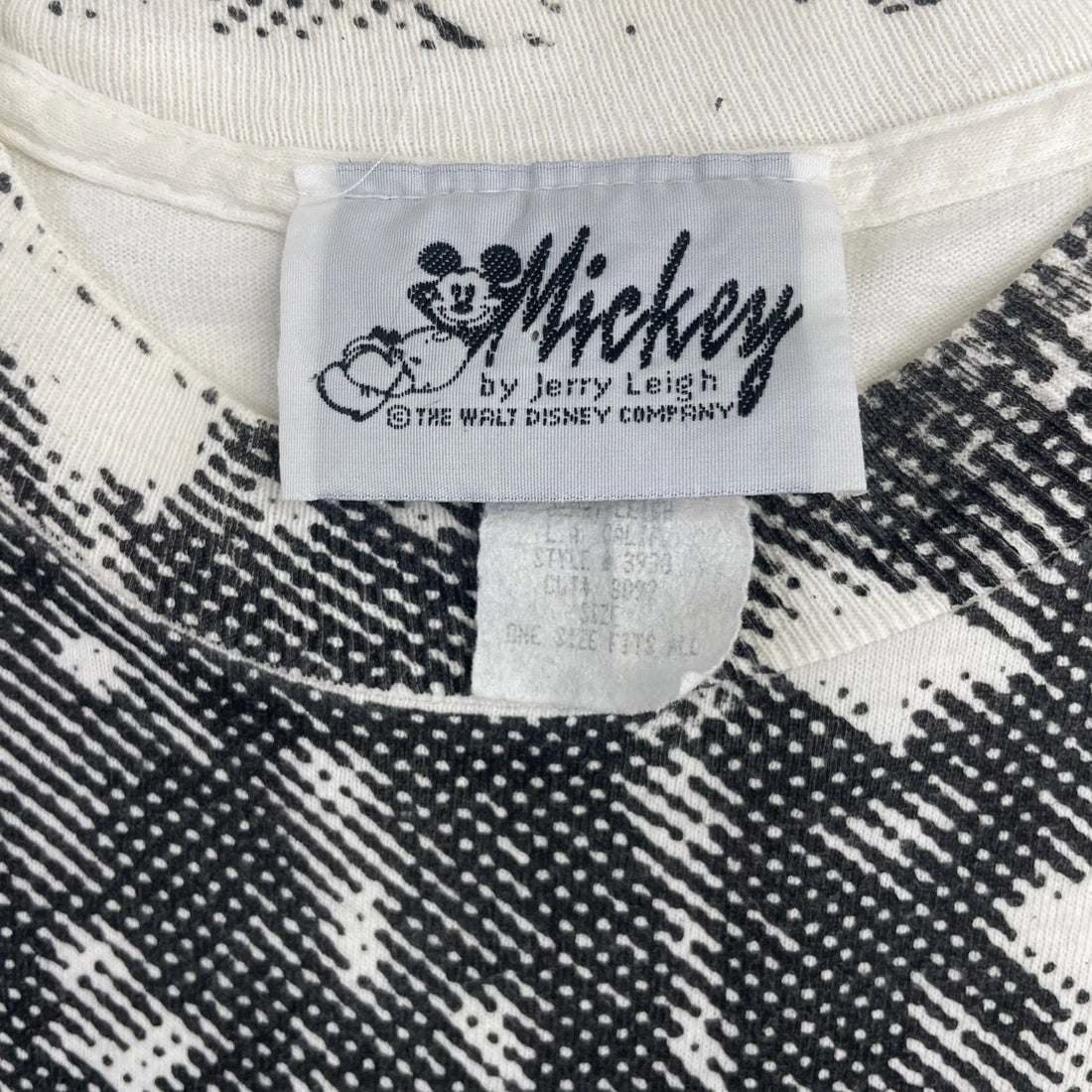 Vintage Mickey Mouse Basketball T-Shirt One Size All Over Print 90s
