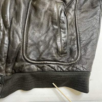 Vintage Alfred Leather Bomber Jacket Size Large