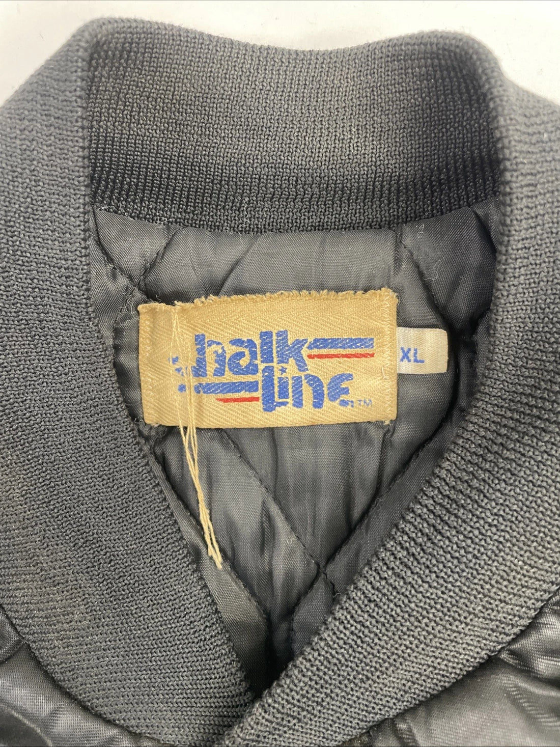 Vintage Chicago Bulls Chalk Line Satin Bomber Jacket Size XL 90s NBA