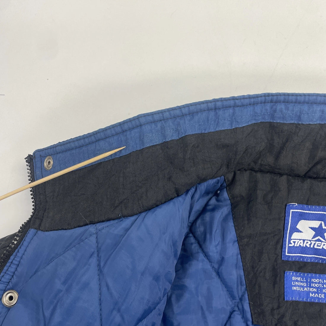 Vintage Dallas Cowboys Starter Puffer Jacket Size Large Split 90s NFL