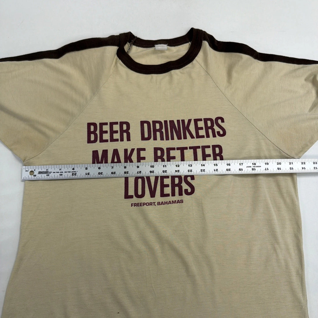Vintage Beer Drinkers Make Better Lovers Ringer T-Shirt Size XL Parody 80s