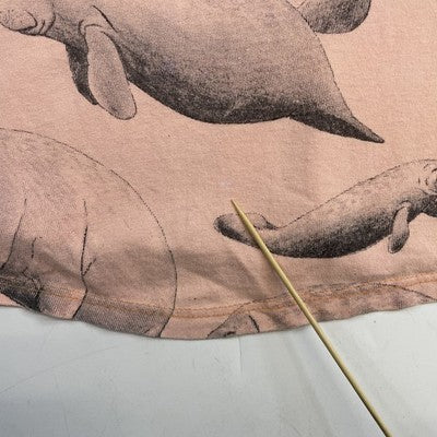 Vintage Manatee T-Shirt Size XL All Over Print Nature 90s