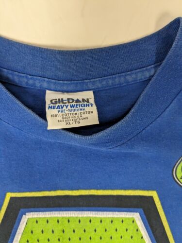 Vintage Aliens Invaders Jersey T-Shirt Size XL Blue