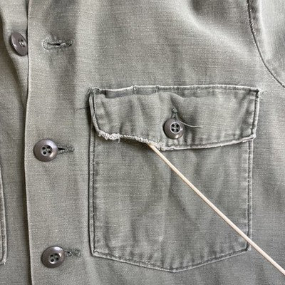Vintage Military Army Button Up Shirt Size 14 1/2 x 33