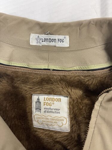 Vintage London Fog Coat Jacket Size Medium Beige