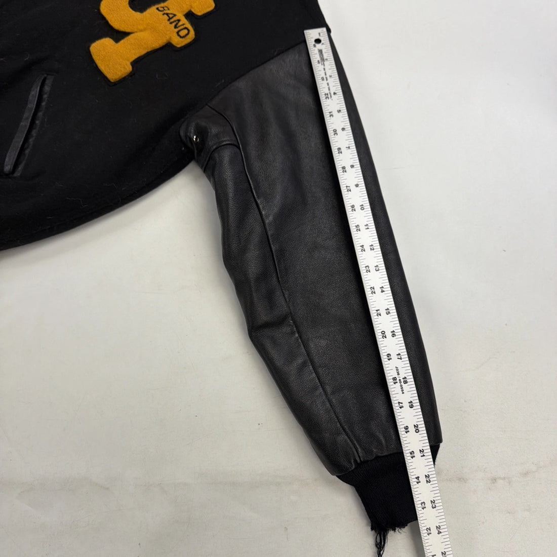 Vintage UI Band Wool Varsity Letterman Jacket Size XL Black