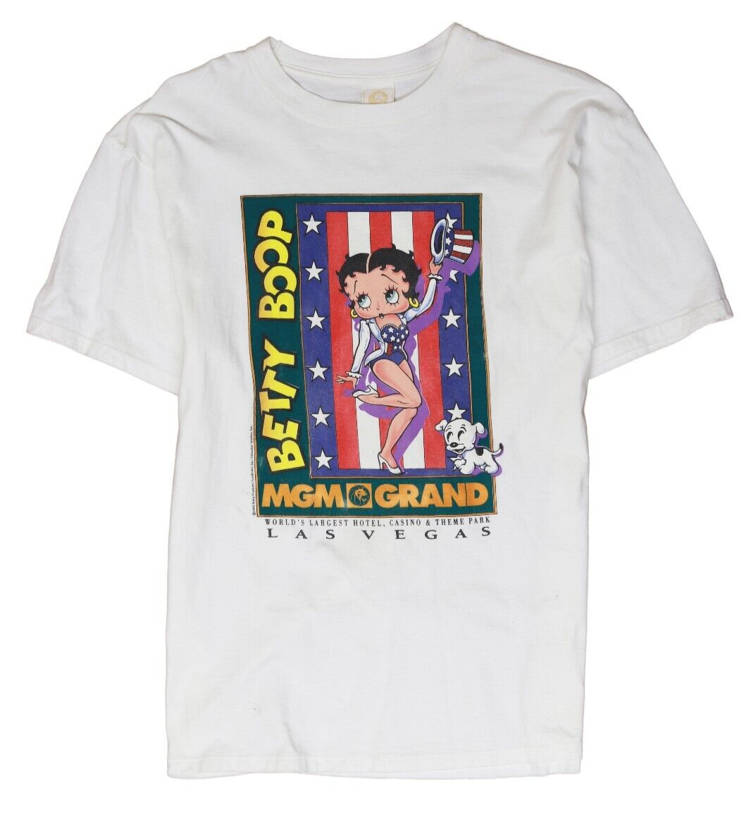 Vintage Betty Boop Las Vegas MGM Grand T-Shirt Size Large Cartoon 1993 90s