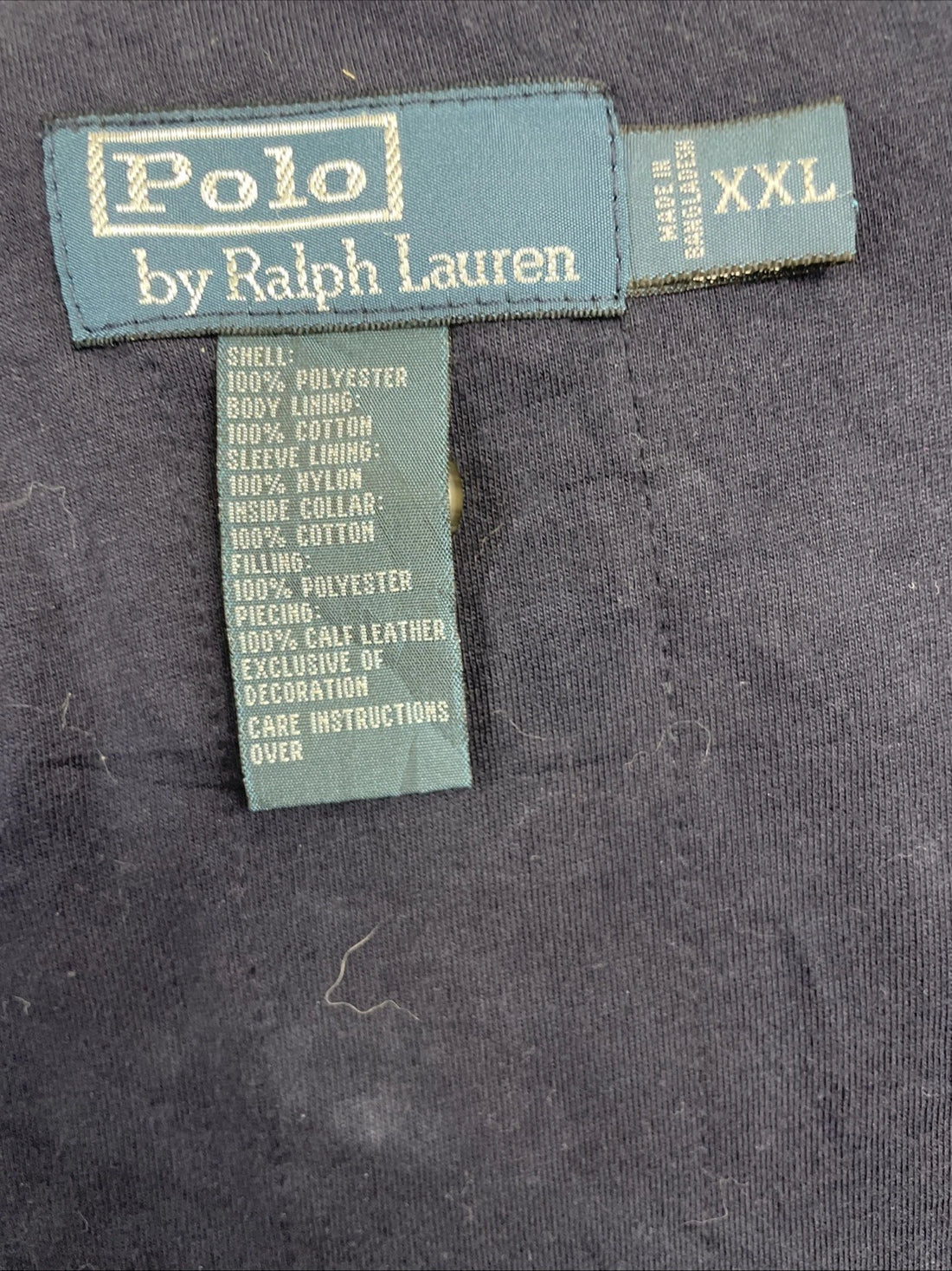 Vintage Polo Ralph Lauren Harrington Bomber Jacket Size 2XL Blue Insulated