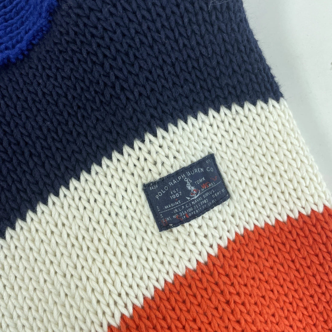 Vintage Polo Ralph Lauren Striped Knit Crewneck Sweater Size Large