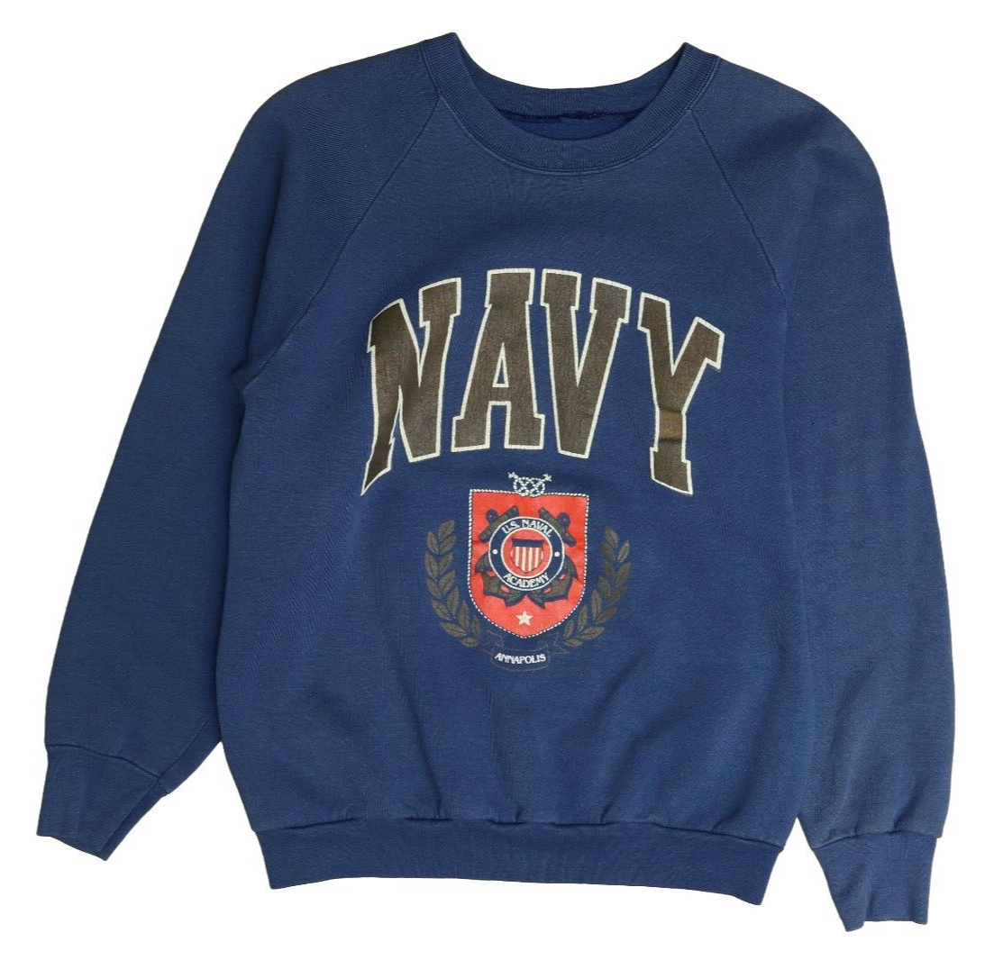Vintage US Navy Naval Academy Sweatshirt Crewneck Size Medium 90s