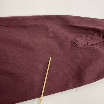 Vintage Wrangler Cowboy Cut Western Button Up Shirt Size 16 1/2-36 Burgundy