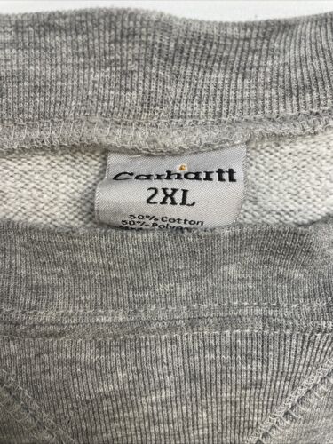 Vintage Carhartt Spell Out Crewneck Sweatshirt Size 2XL Gray