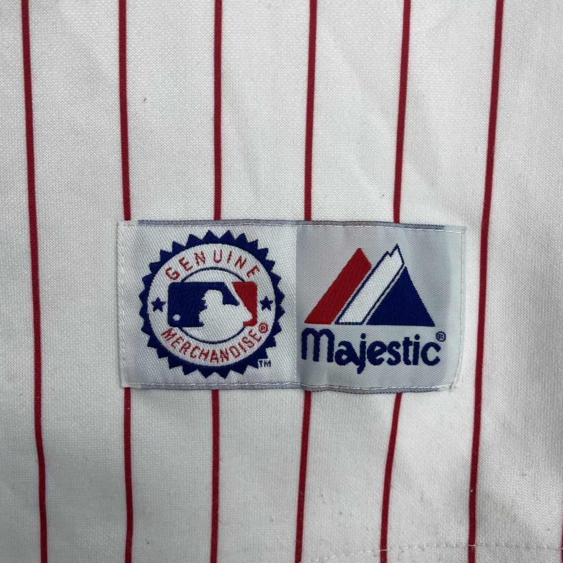 Vintage Philadelphia Phillies Jimmy Rollins Majestic Jersey XL Pinstripe MLB