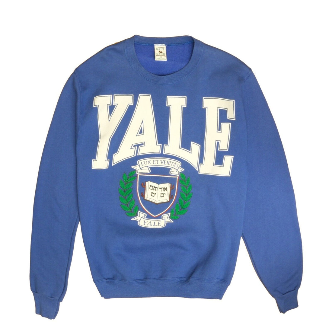 Vintage Yale Bulldogs Sweatshirt Crewneck Size Medium Blue 90s NCAA