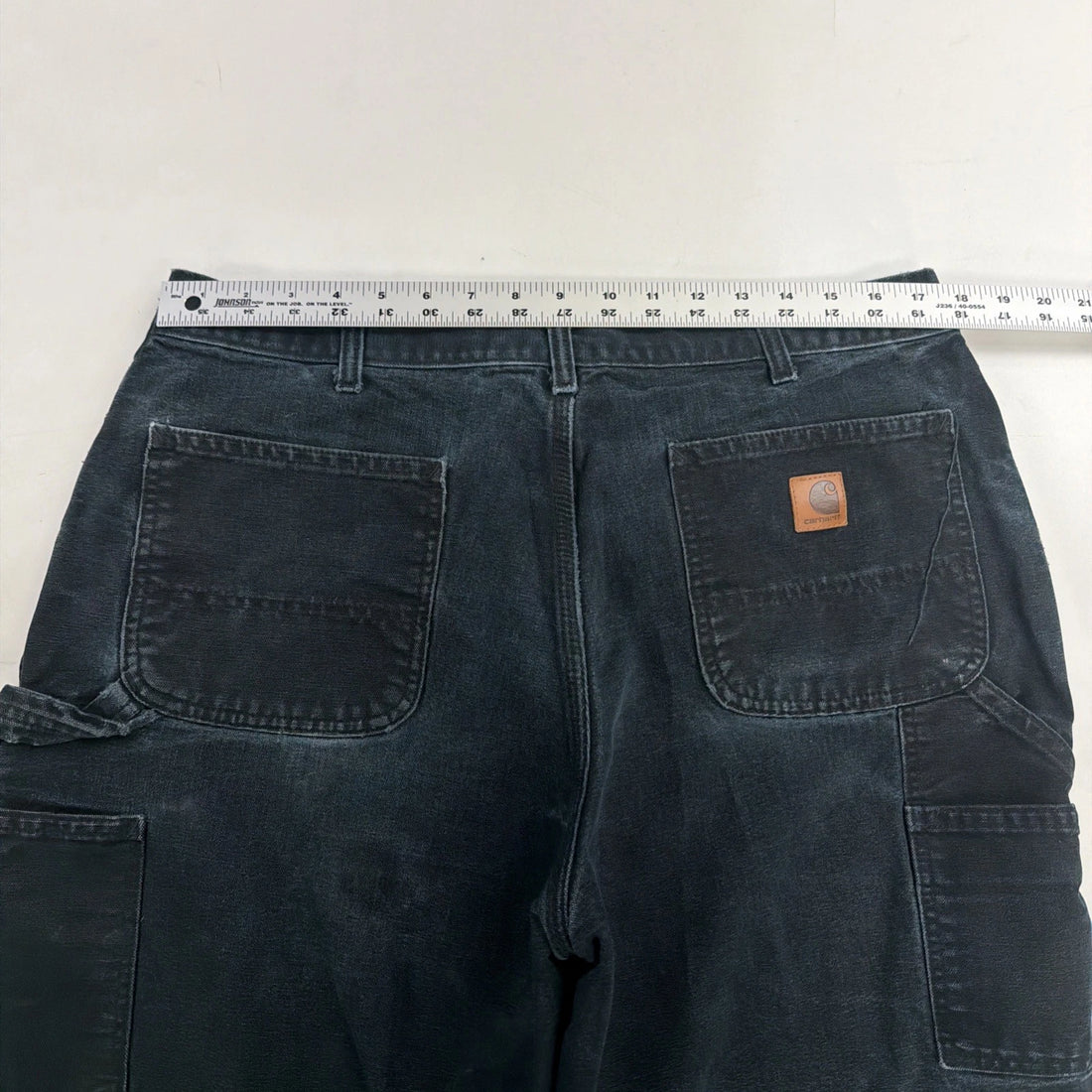 Carhartt Canvas Carpenter Work Pants Size 38 X 30 Black