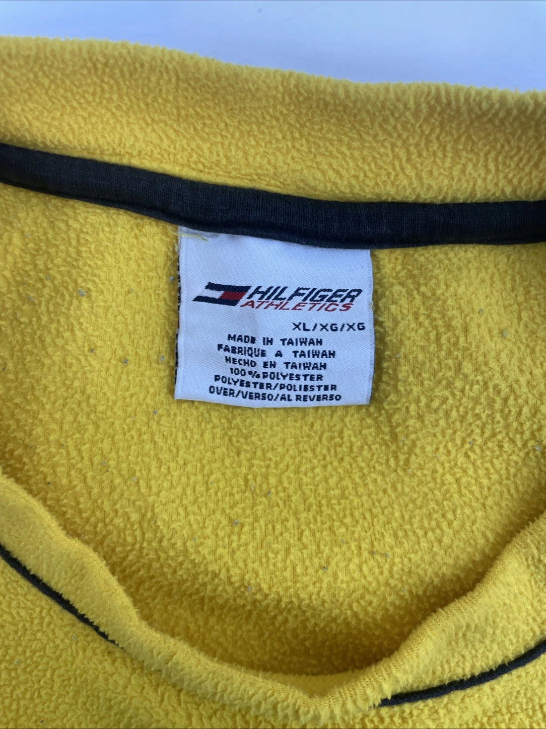 Tommy Hilfiger Athletics Fleece Jacket Size XL Yellow