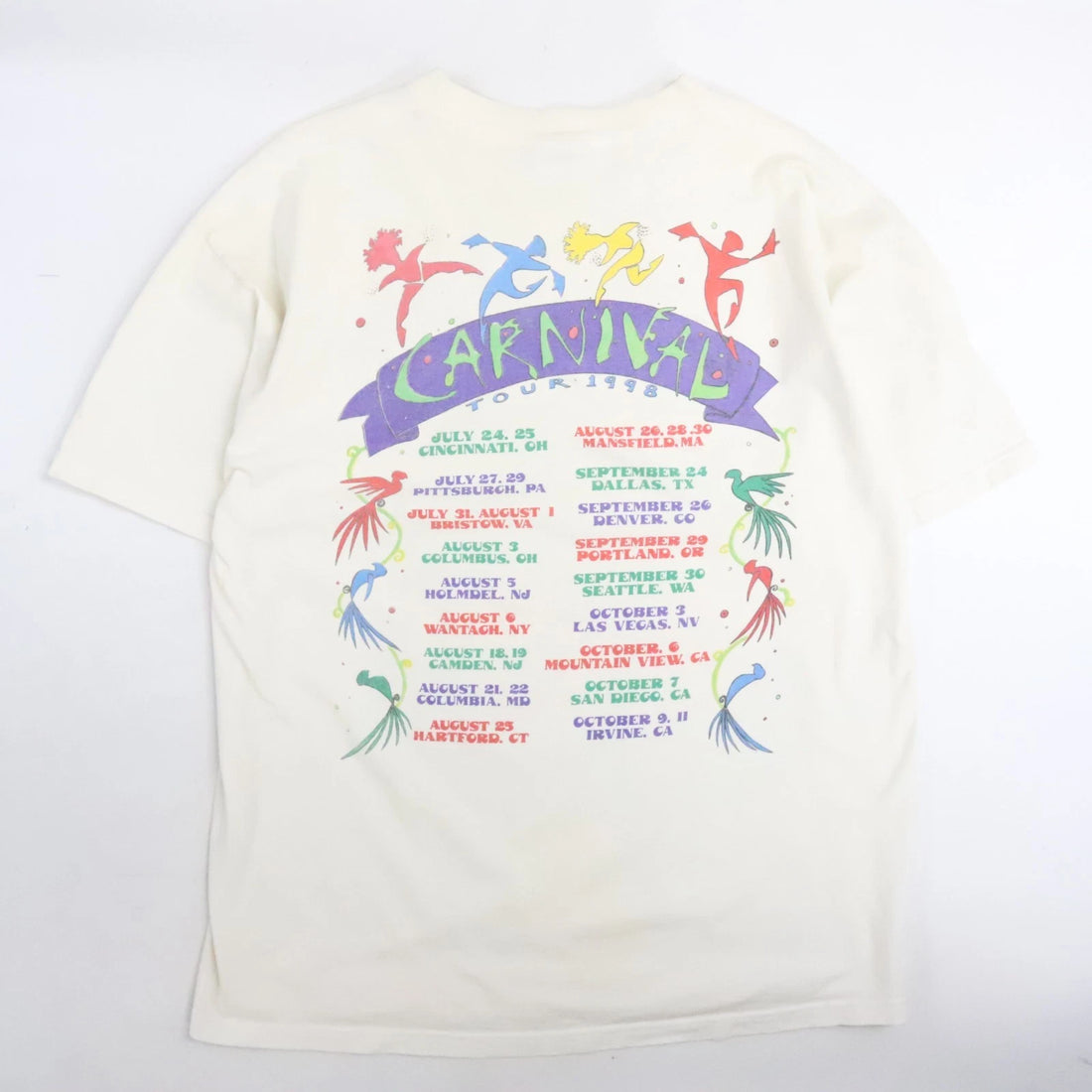 Vintage Jimmy Buffett Carnival Tour 1998 T-Shirt Size XL 90s