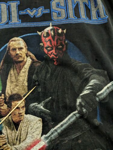 Vintage Star Wars Episode I Jedi Vs Sith T-Shirt 3XL Darth Maul Movie Promo
