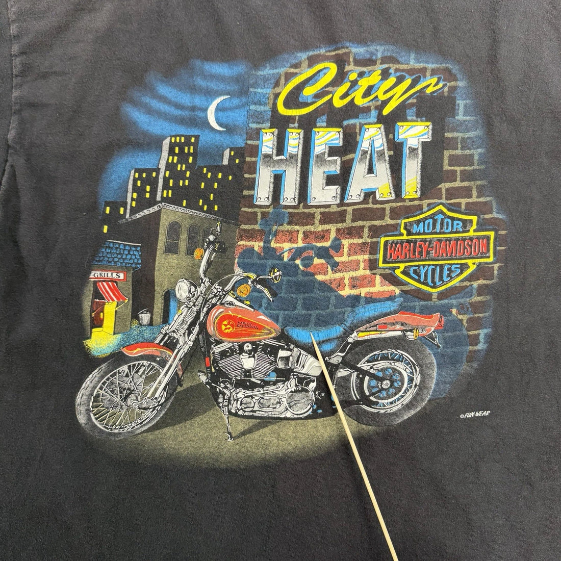 Vintage Harley Davidson City Heat Long Sleeve Pocket T-Shirt Size XL 90s