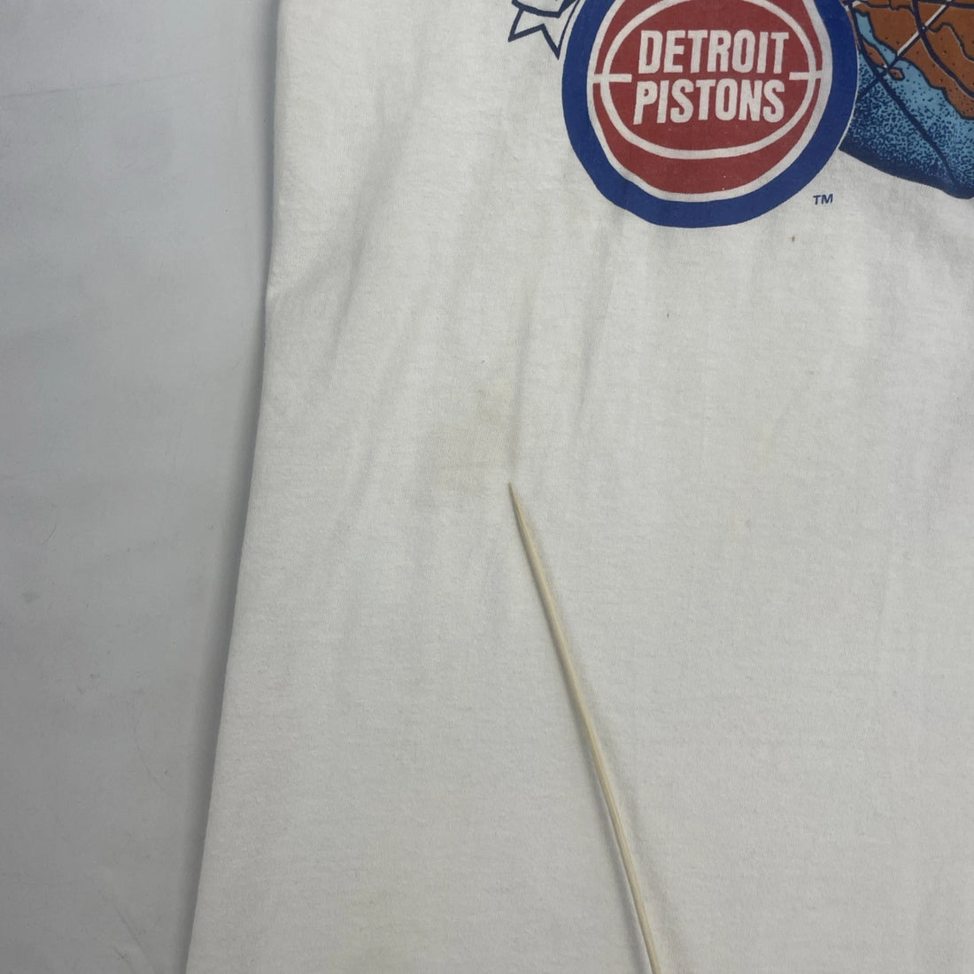 Vintage Detroit Pistons Michigan Wolverines T-Shirt Large 1989 NBA NCAA