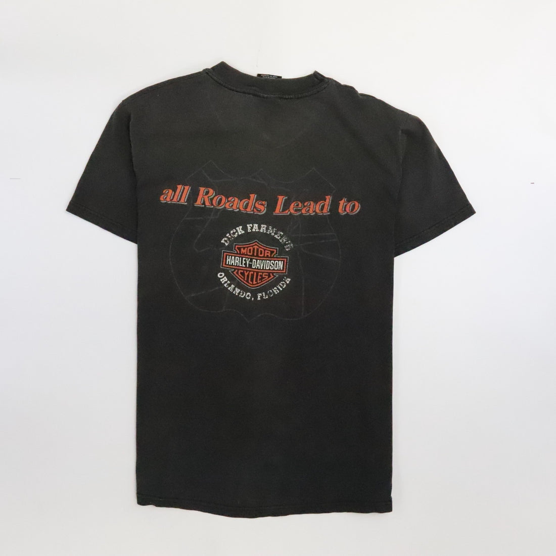 Vintage Harley Davidson Motorcycles All Roads Lead To T-Shirt Medium