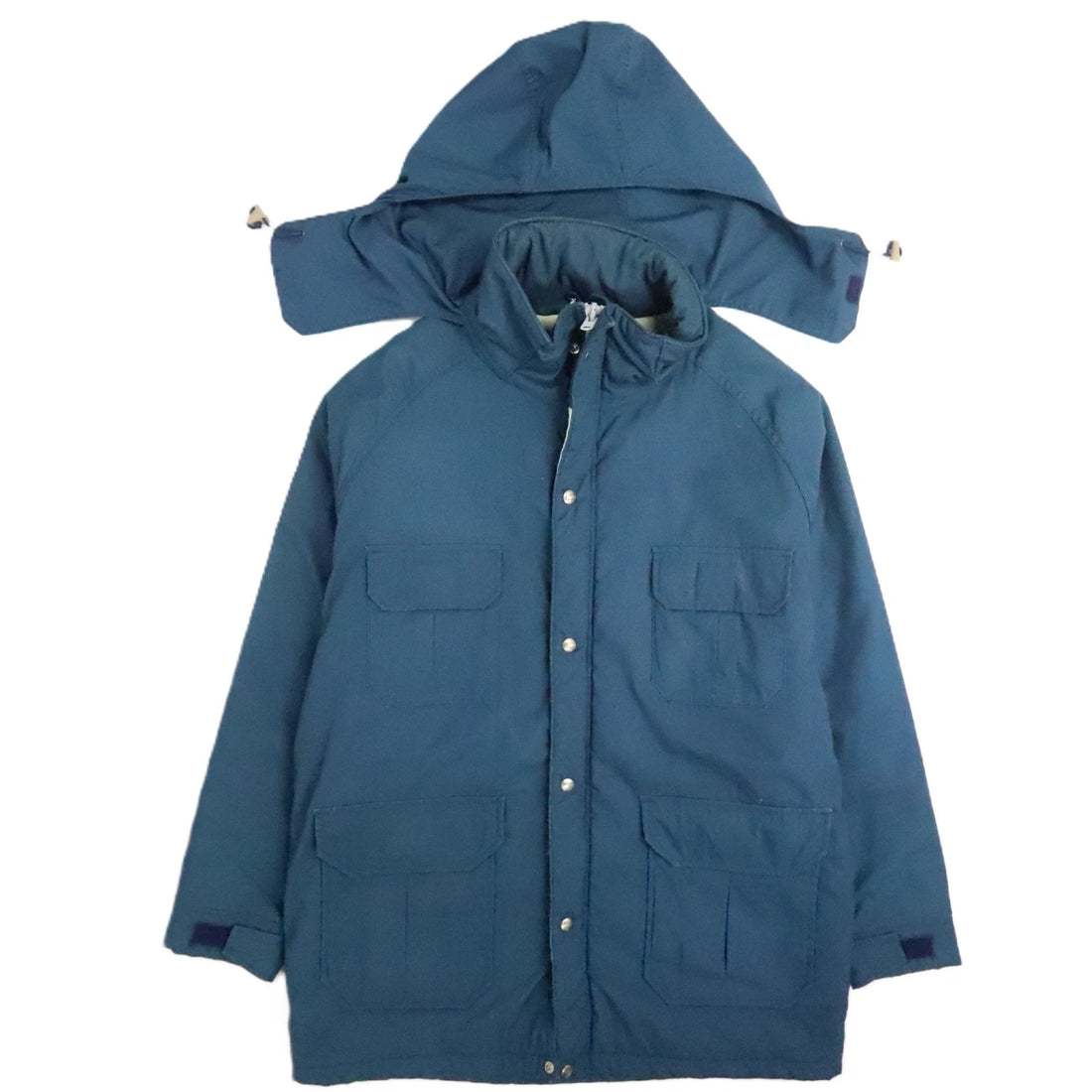Vintage Woolrich Parka Coat Jacket Size Large Blue Insulated
