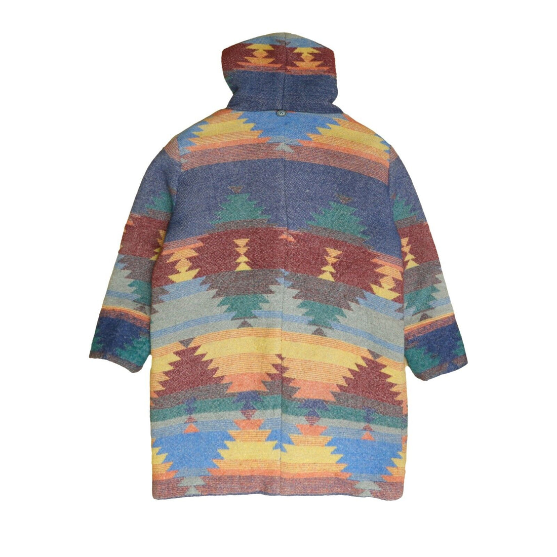 Vintage Southwestern Aztec Duffle Coat Jacket Size Medium Multicolor