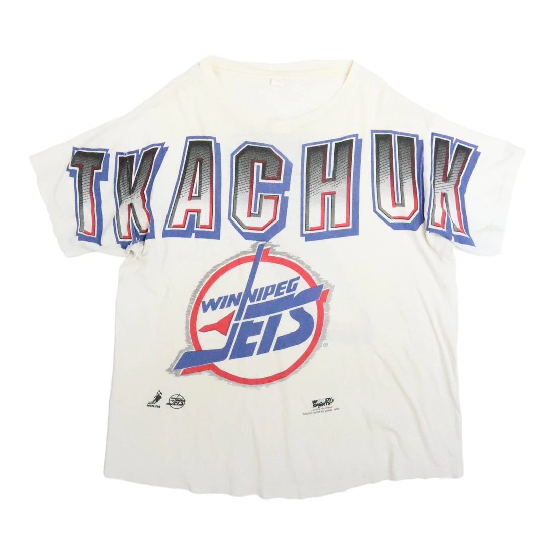 Vintage Winnipeg Jets Keith Tkachuk T-Shirt Size XL NHL