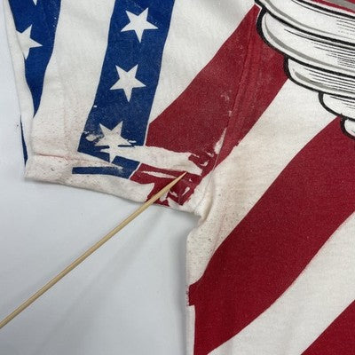 Vintage Harley Davidson Motorcycles Eagle USA Flag T-Shirt Large AOP 90s