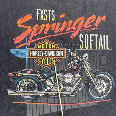 Vintage Harley Davidson Motorcycles Springer Softail T-Shirt Medium 80s