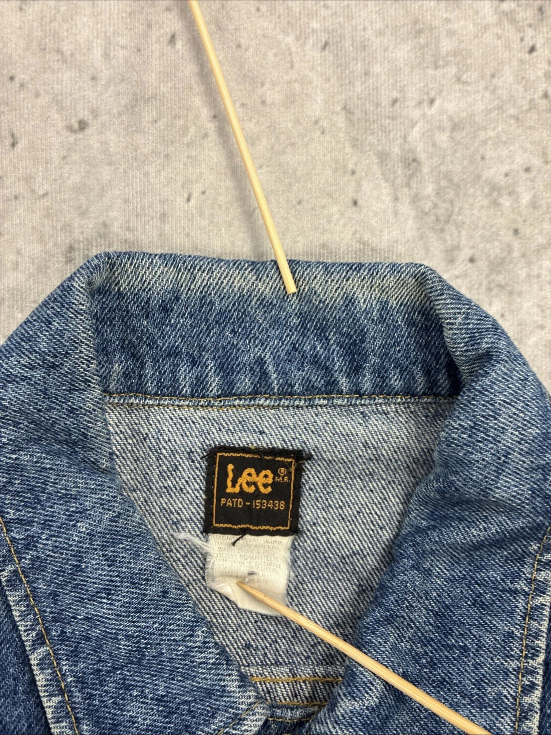 Vintage Lee Denim Jacket Size Large PATD 153438