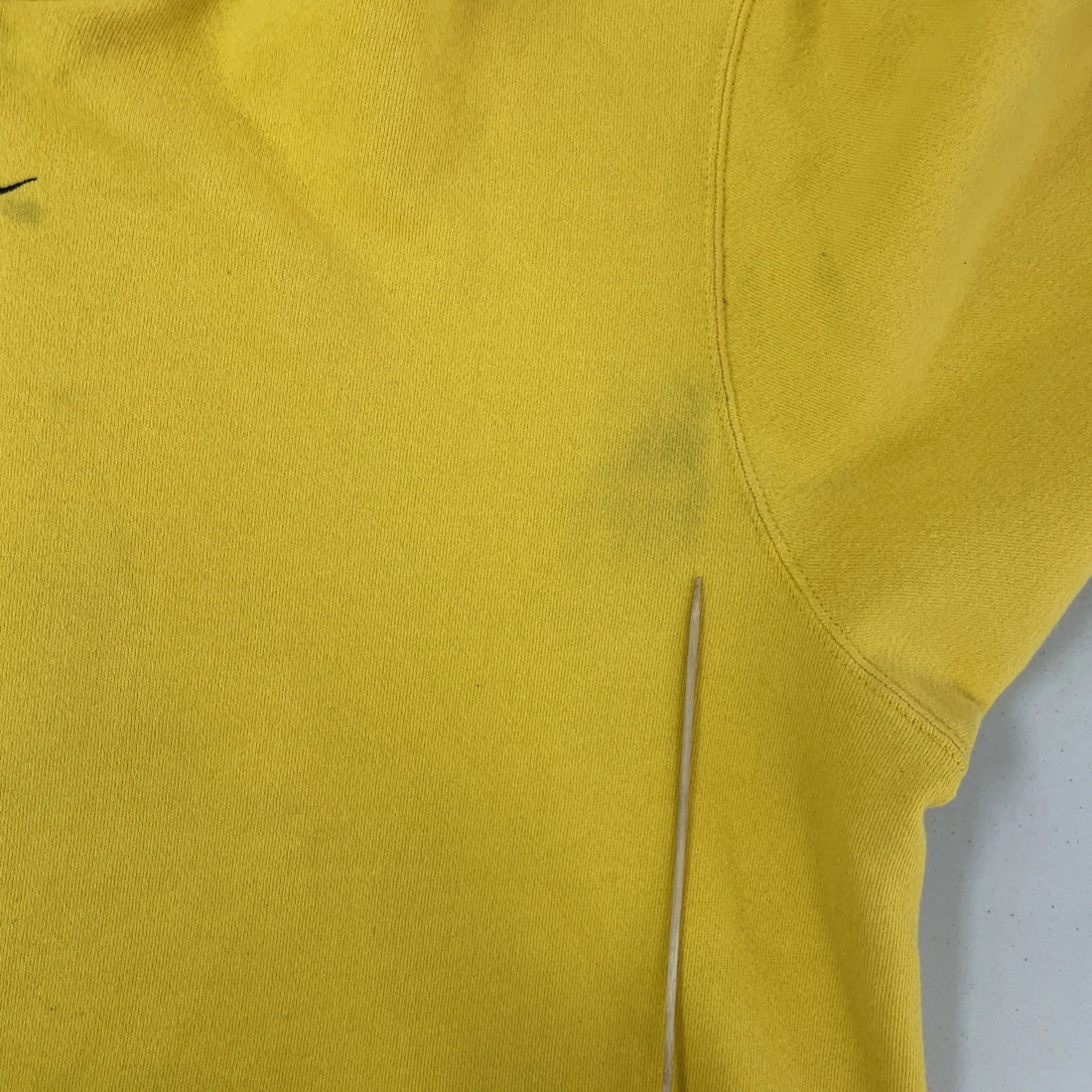Vintage Nike Middle Swoosh Sweatshirt Hoodie Size XL Yellow