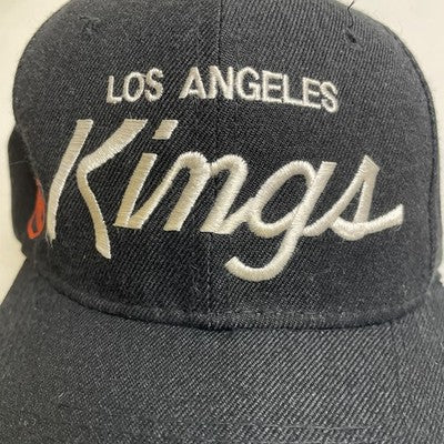 Vintage Los Angeles Kings Sports Specialties Script Wool Snapback Hat Cap NHL
