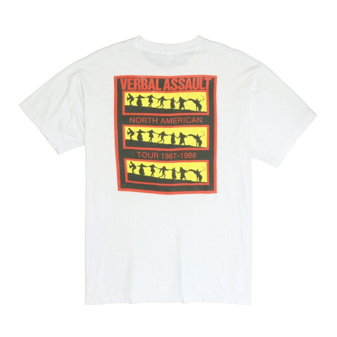 Vintage Verbal Assault North American Tour T-Shirt XL Punk Band Tee 1988 80s