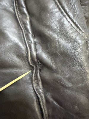 Vintage Schott NYC Leather Bomber Jacket Size 44 Black